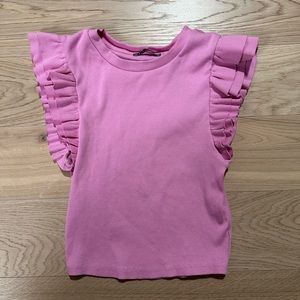 Zara Pink Ruffle Top